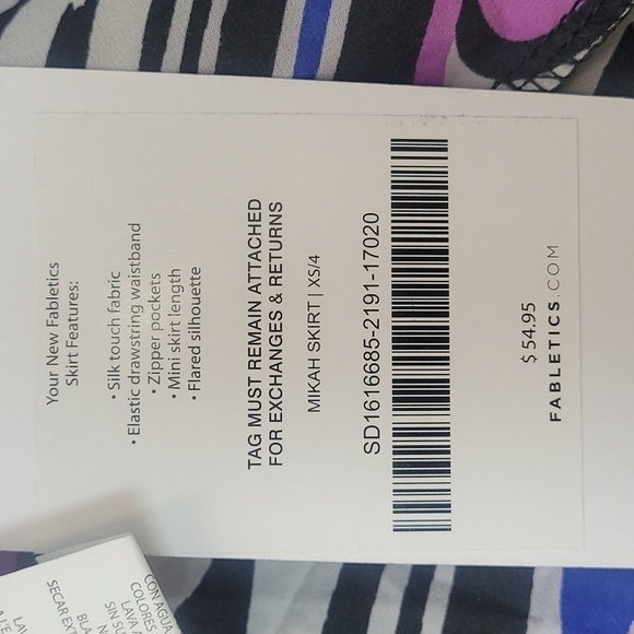 Fabletics Mikah Skirt Carnival Print Sz XS Purple Sz 4 - Picture 5 of 6